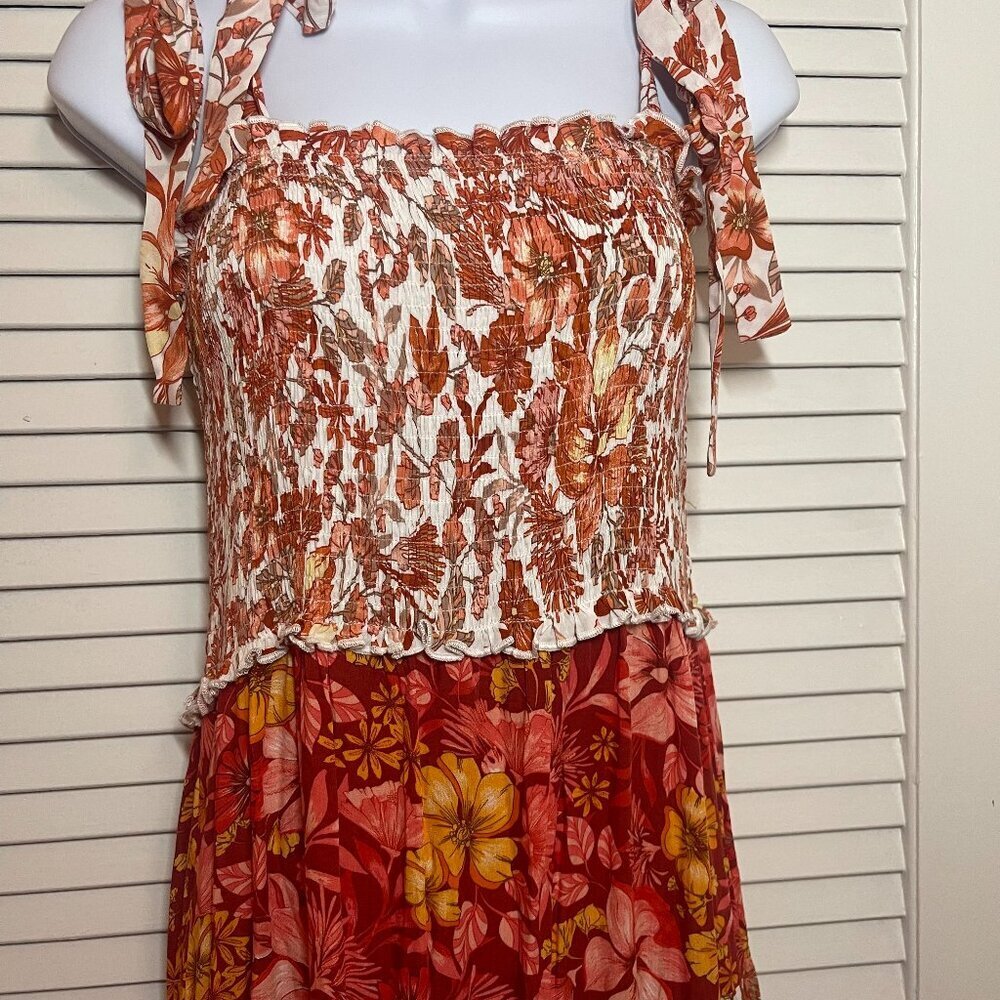 Abel the Label Floral Smocked Maxi Dress Size M - Picture 2 of 7